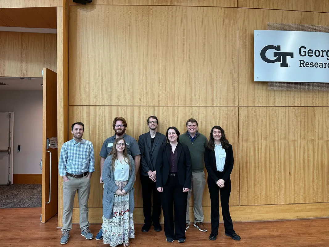 CASPR Lab Group in Fall 2023; from left, Ethan Hanan, Chris Kwinta, Sean Freeman, Sydney Rau